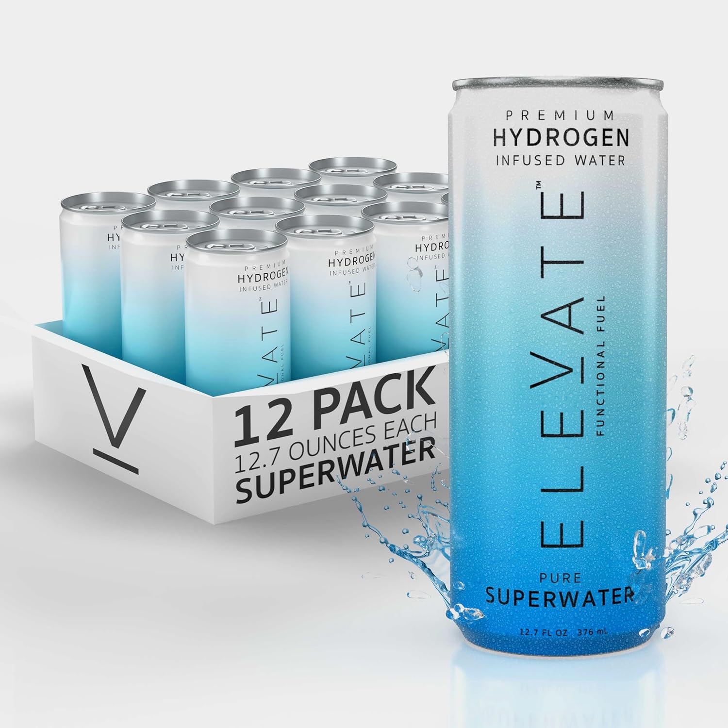 ELEVATE SUPERWATER Premium Hydrogen Water for Energy and Focus