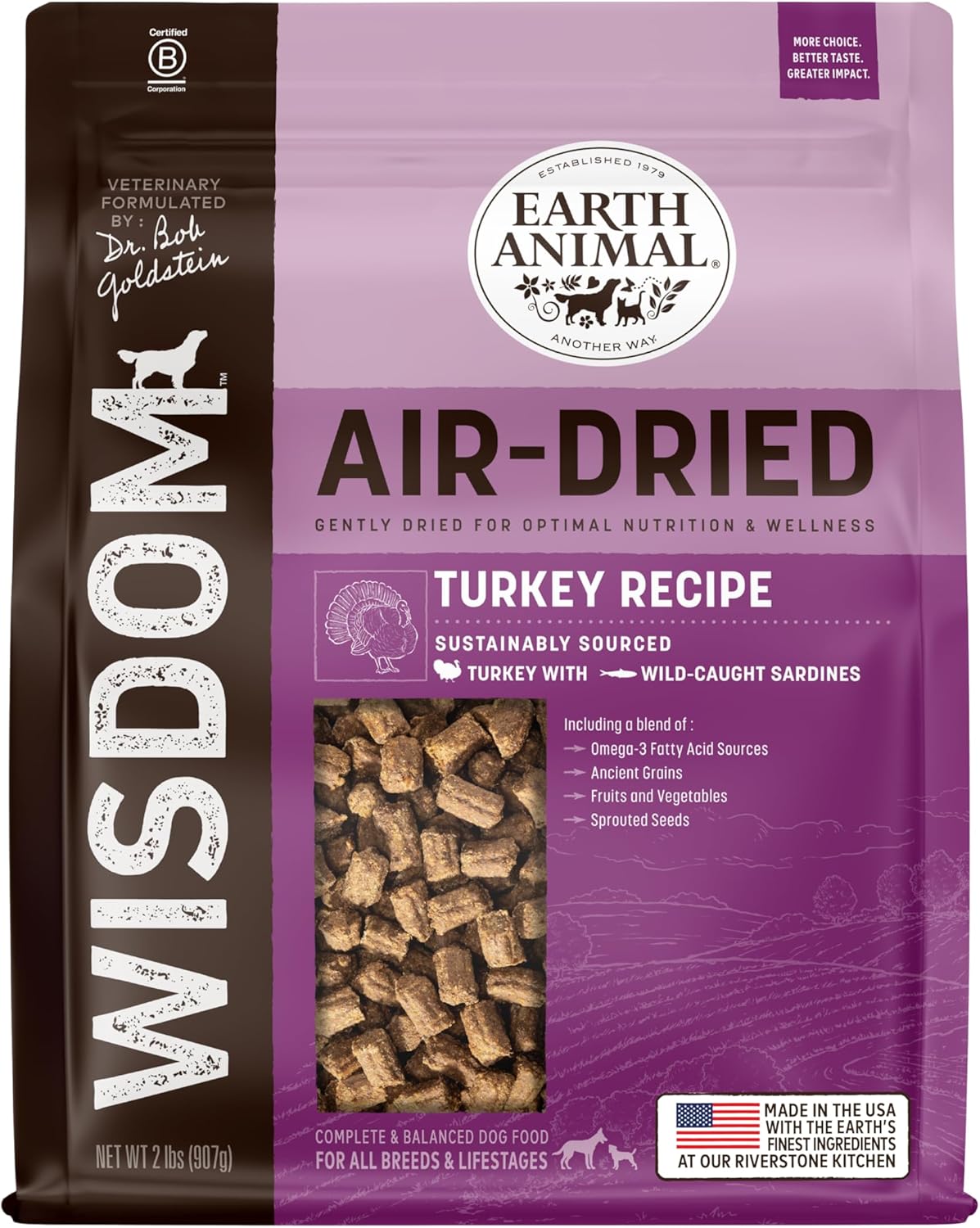 Earth Animal Wisdom Air Dried Dog Food for All Breeds & Ages