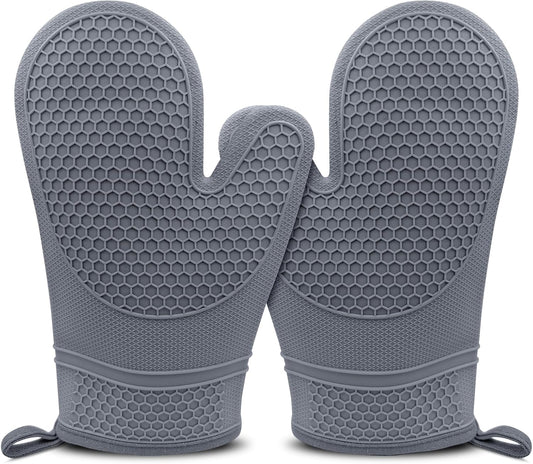 Monbalcon Heat Resistant Silicone Oven Mitts Pair