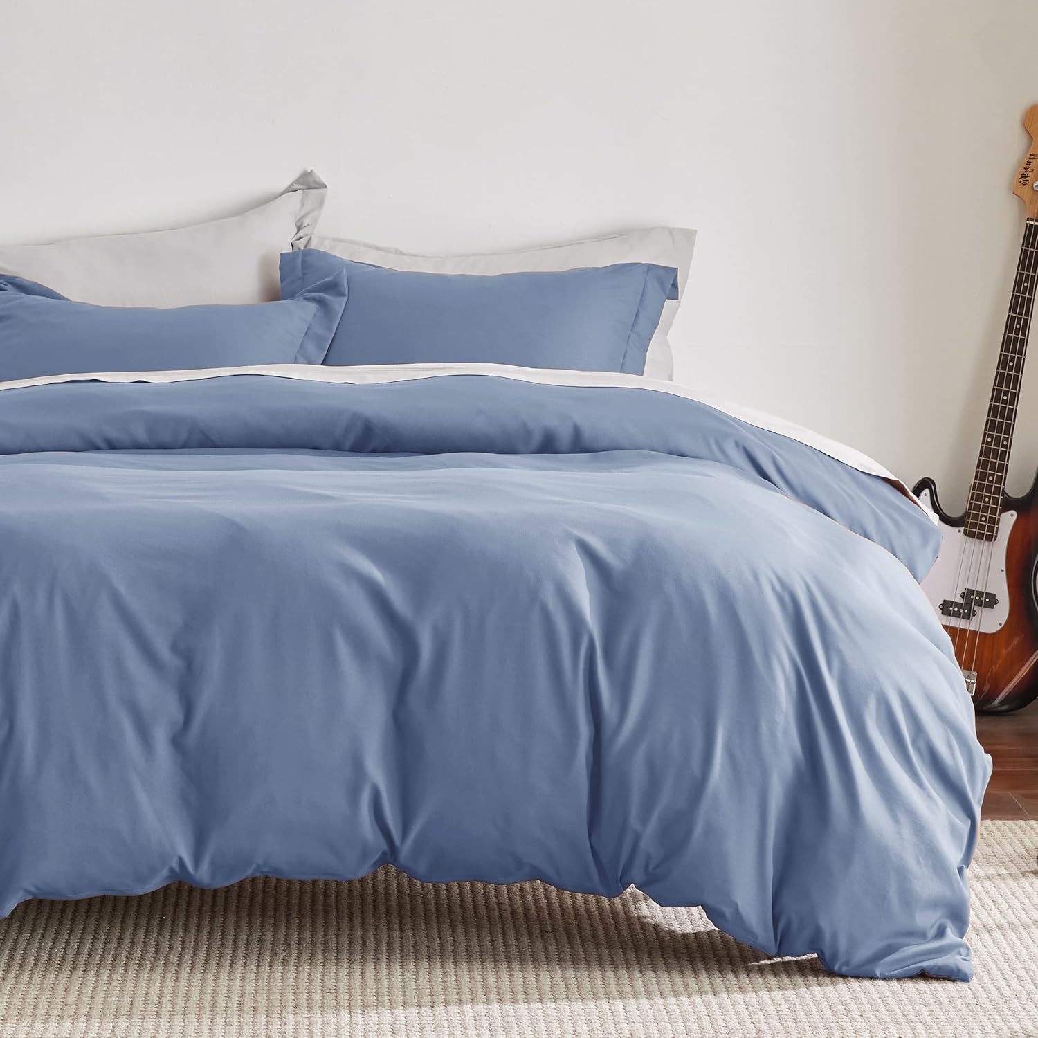 Bedsure Duvet Cover Queen Size - Soft Double Brushed Bedding Set