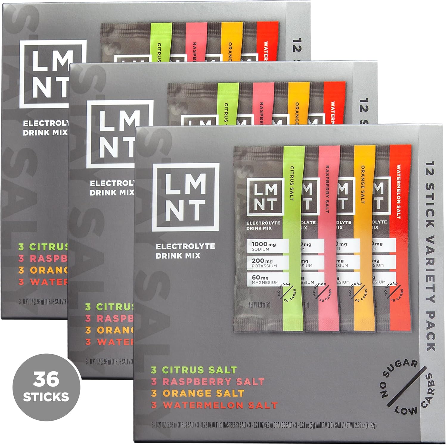 LMNT Zero Sugar Electrolytes Variety Pack for Active Lifestyles