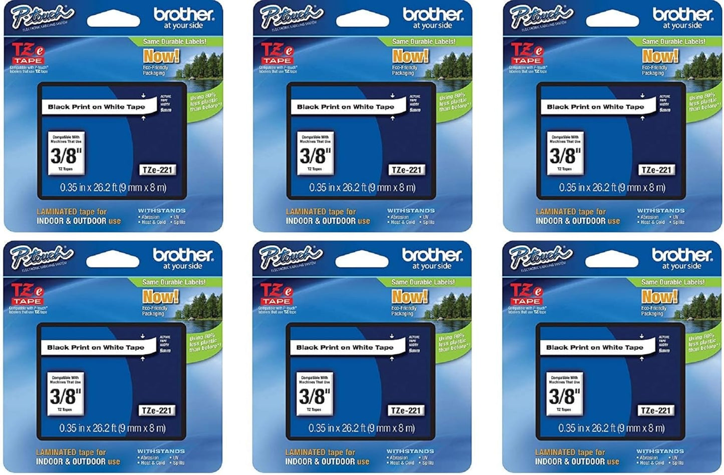 Brother Genuine P-Touch TZe-221 Laminated Tape 6-Pack Review