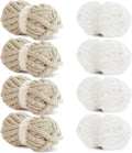 Chunky Chenille Yarn 8 Pack Assorted 4 White 4 Khaki - Super Bulky