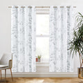 Beauoop Floral 100% Blackout Curtains 52x72 in - Total Light Block