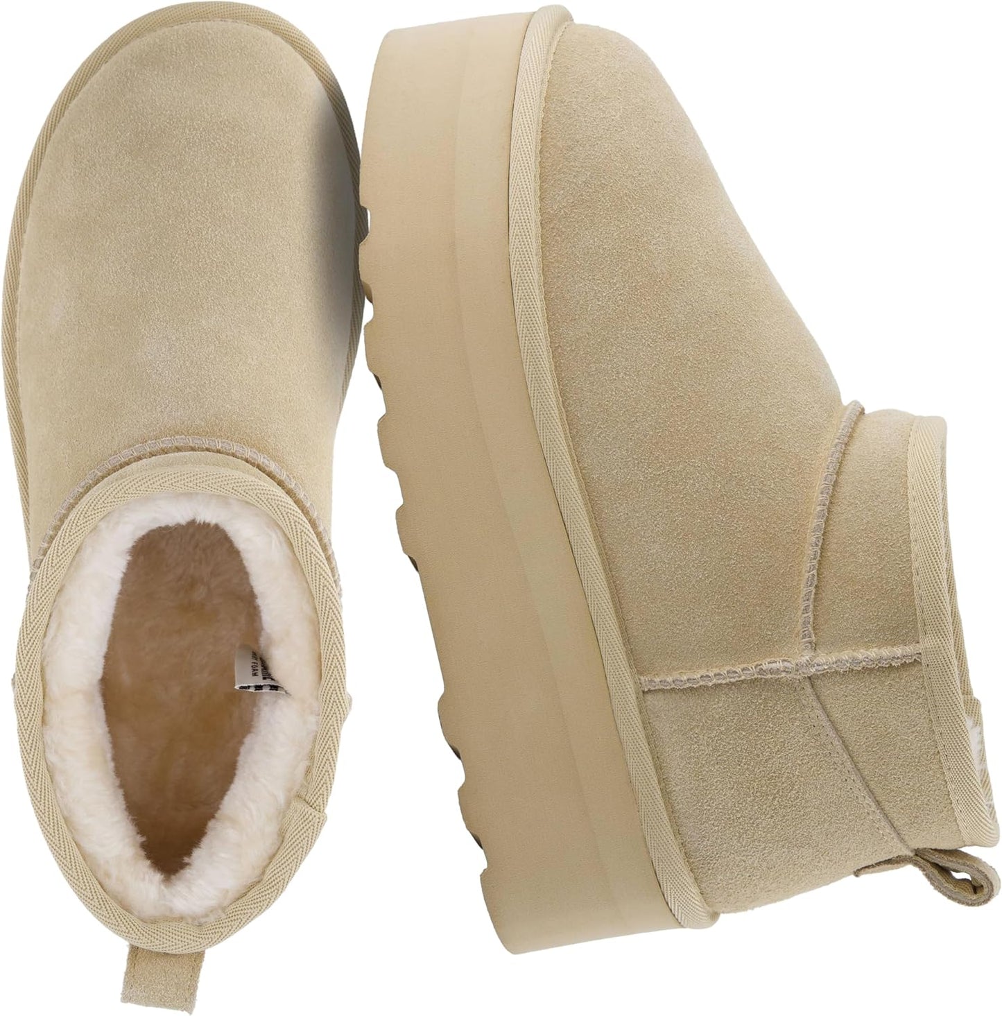 CUSHIONAIRE Hippy Womens Platform Ankle Boots for Cozy Comfort