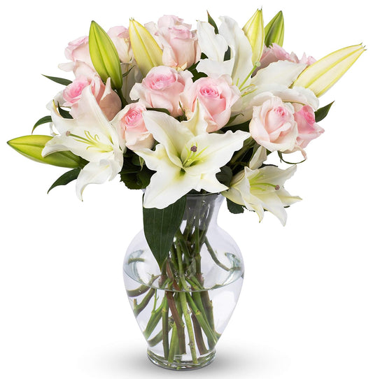 Oriental Lilies & Pink Roses Bouquet for Every Occasion
