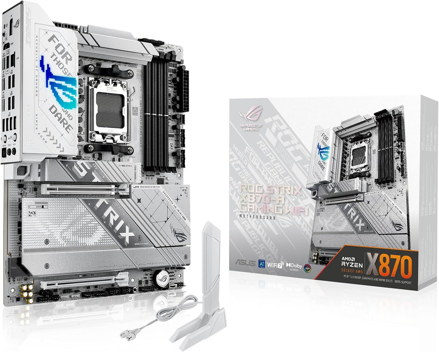 ASUS ROG Strix X870-A Gaming Motherboard with WiFi 7 and PCIe 5.0