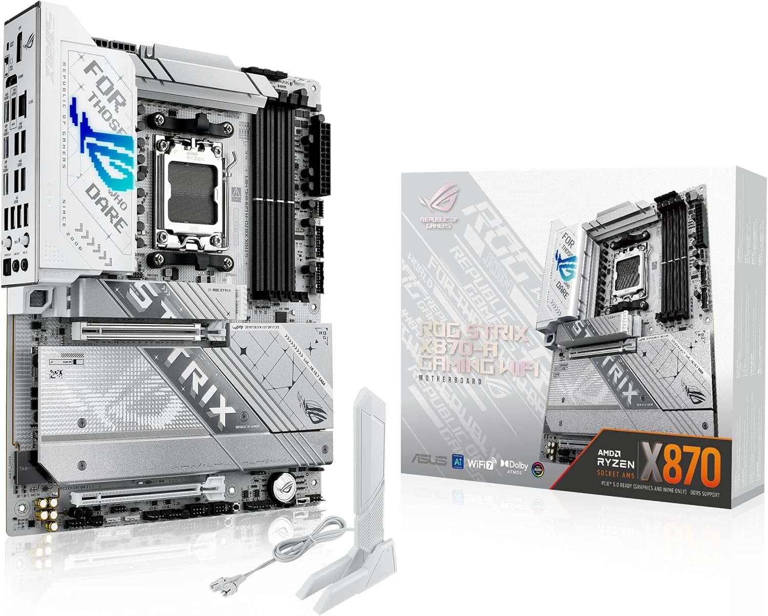 ASUS ROG Strix X870-A Gaming Motherboard with WiFi 7 and PCIe 5.0