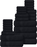 BOUTIQUO 24 Pack Cotton Towel Set - Oversized Soft Everyday Towels