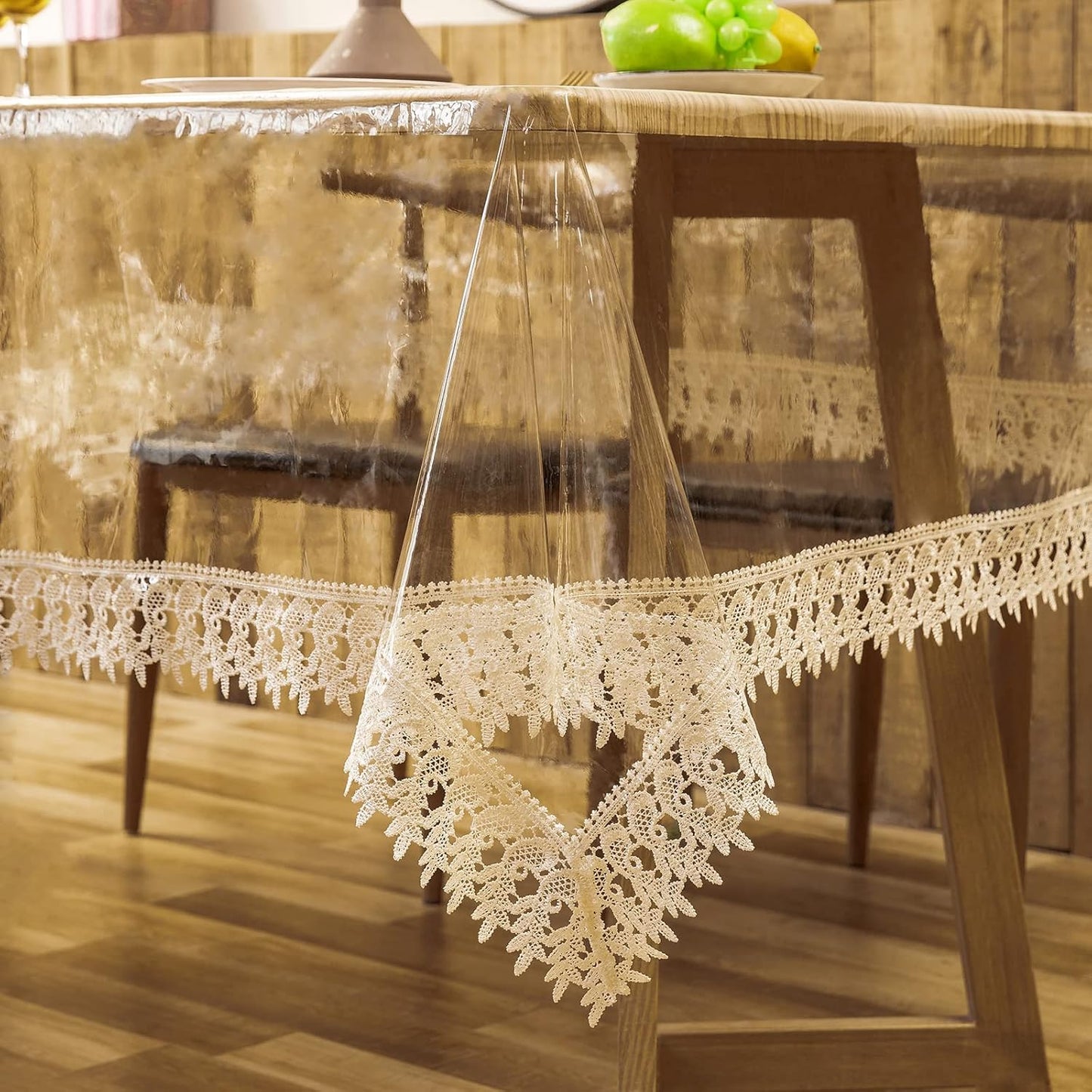 Clear Plastic Table Cover Protector for Dining Room Table