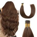 Sunya I Tip Hair Extensions Human Hair Chocolate Brown 22in - Natural