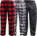 Andrew Scott Men's 3 Pack Cotton Flannel Fleece Brush (Style QHDP)