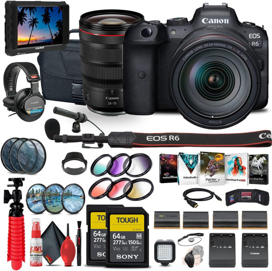 Canon EOS R6 Camera Bundle: 4K Capture & Pro Accessories