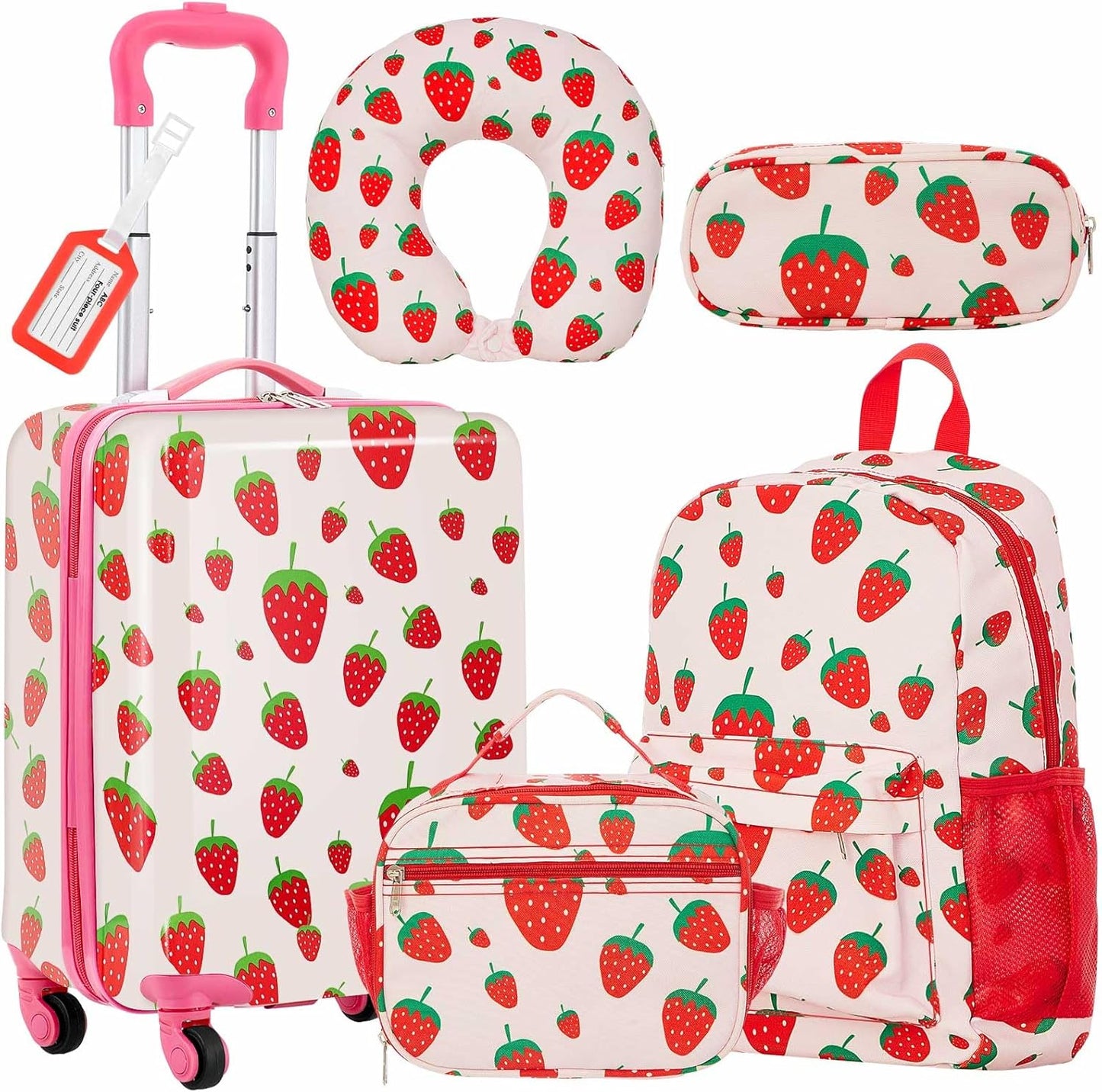 Redbaker 6 Pcs Kids Luggage Set for Fun Travel Adventures