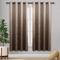 Ombre Blackout Curtains for Living Room - Thermal Insulated Damask