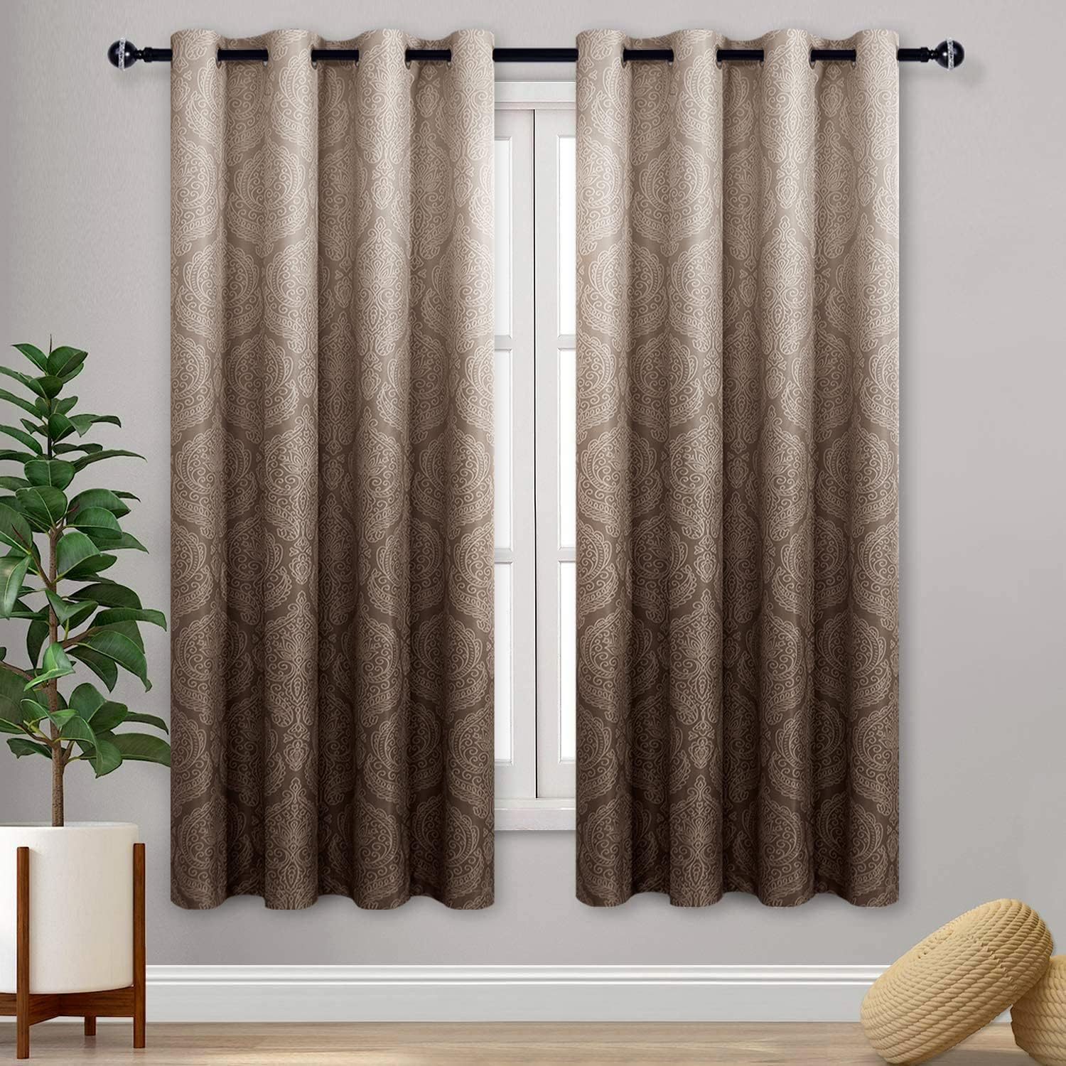 DWCN Ombre Blackout Curtains for Living Room - Energy Saving