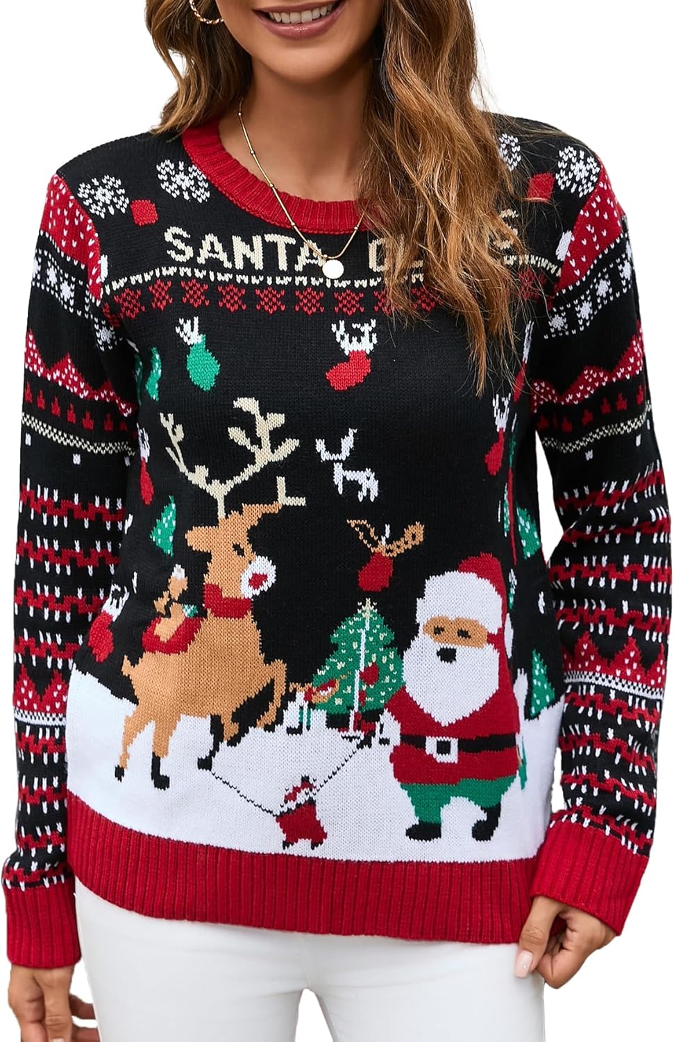 IFFEI Womens Ugly Christmas Sweater for Festive Fun and Comfort