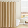 Elegant Gold Yellow Linen Shower Curtain for Boho Farmhouse Decor