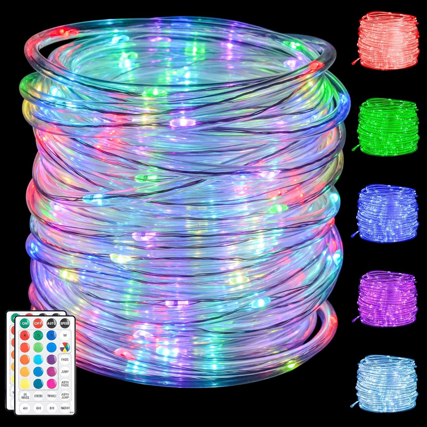 99Ft LED Rope Lights Outdoor for Colorful Party Decorations