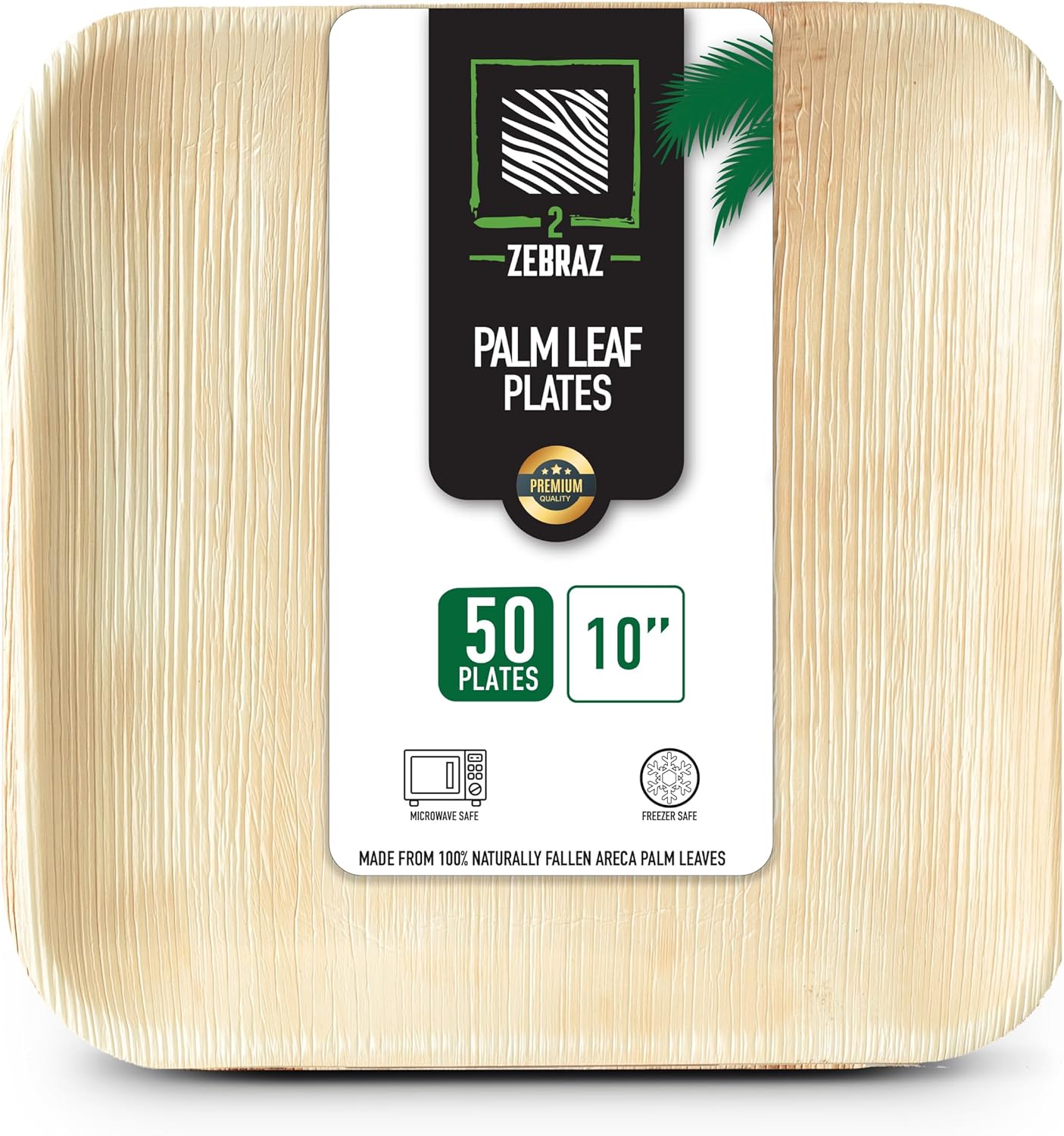 Premium 10 Palm Leaf Disposable Plates for Events and Parties