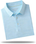 M MAELREG Golf Shirts for Men Short Sleeve Heather Jacquard