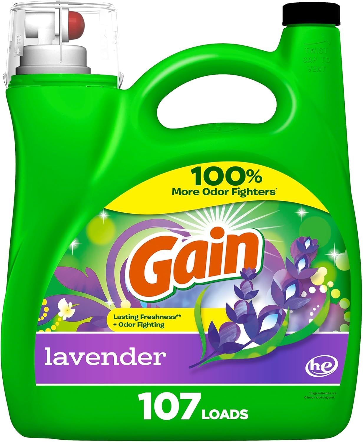 Gain Lavender Scent Liquid Detergent 107 Loads