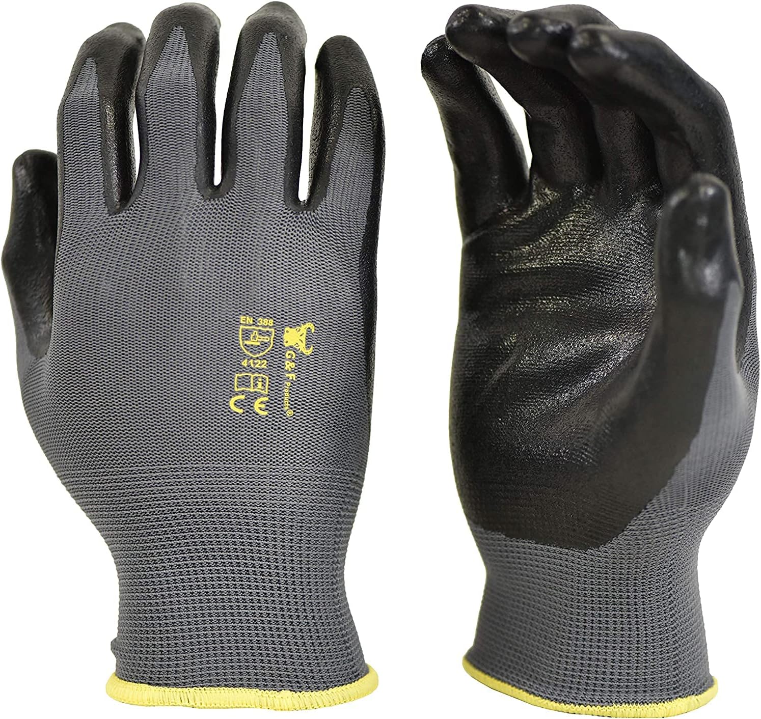 Micro Foam Coated Mens Work Gloves - Texture Grip - Large