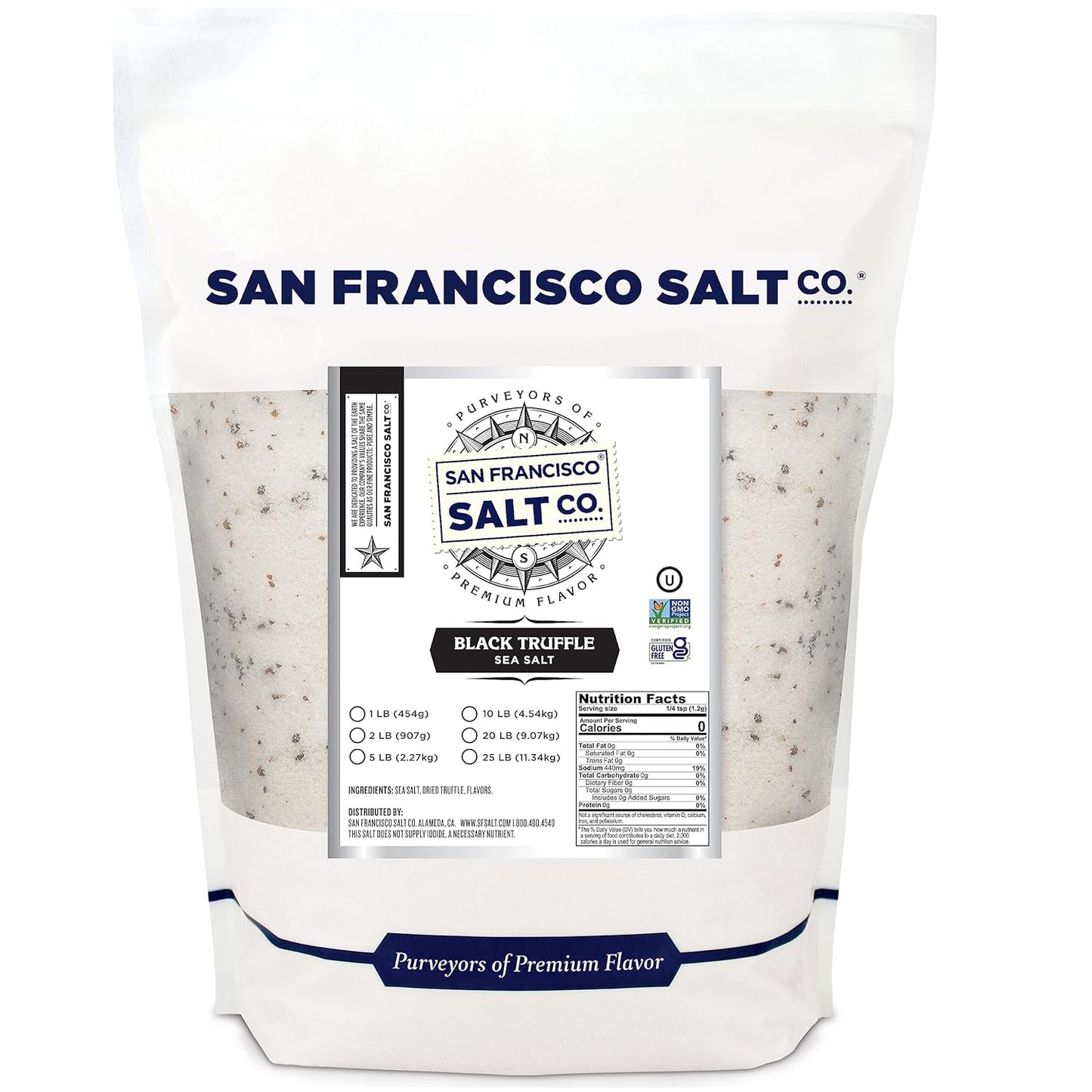 Italian Black Truffle Salt for Gourmet Cooking and Finishing