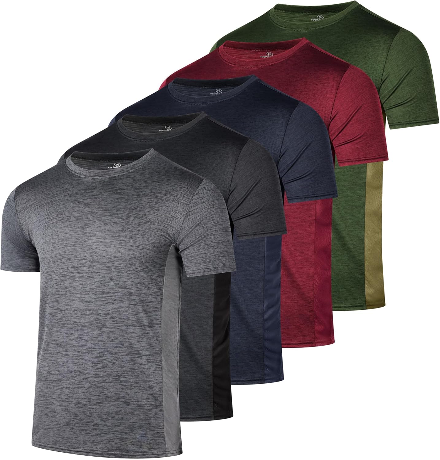 Youth Dry-Fit Wicking Athletic Performance T-Shirts 5 Pack
