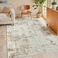Area Rug Living Room Rugs 3x5 Plush Abstract Rug - Soft Beige