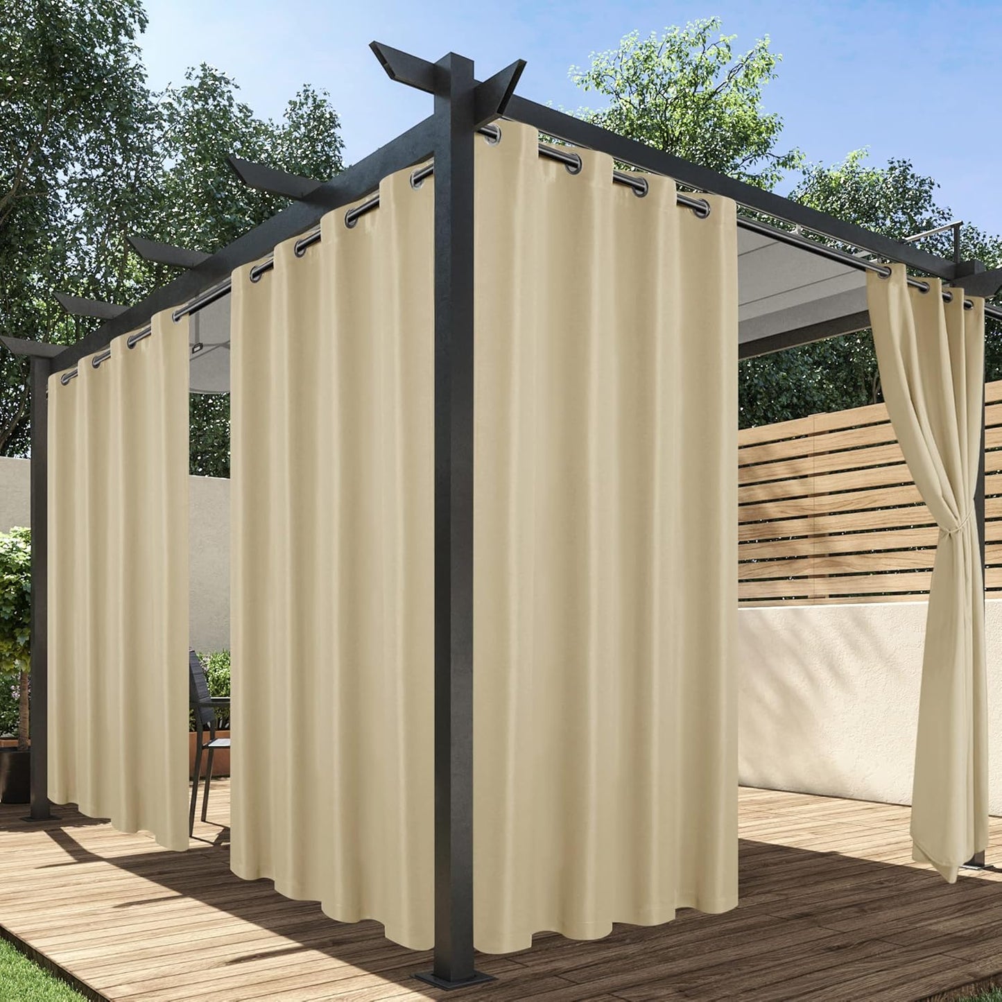 Outdoor Curtains for Patio Waterproof - Privacy Protection & UV Block