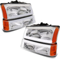 DRL Headlight Assembly Compatible with 2003-2007 Chevy