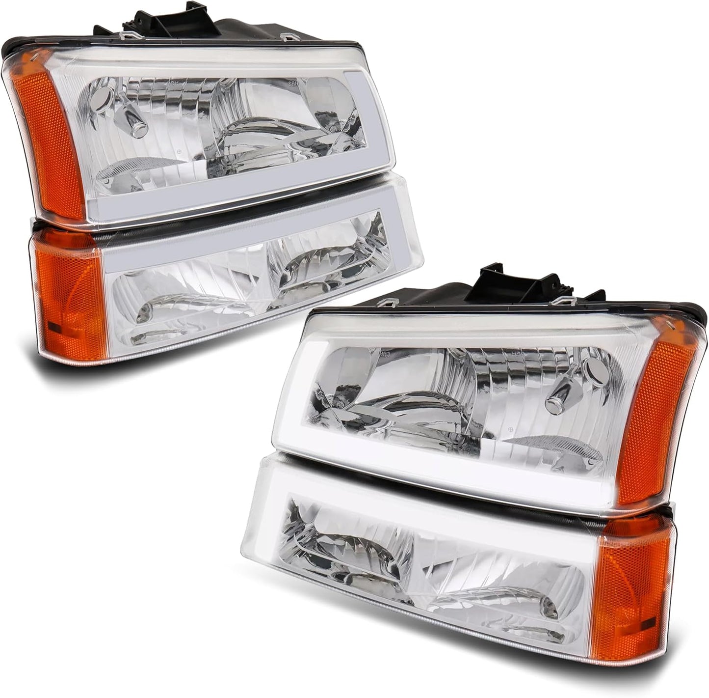 DRL Headlight Assembly for 2003-2006 Chevy Avalanche & Silverado