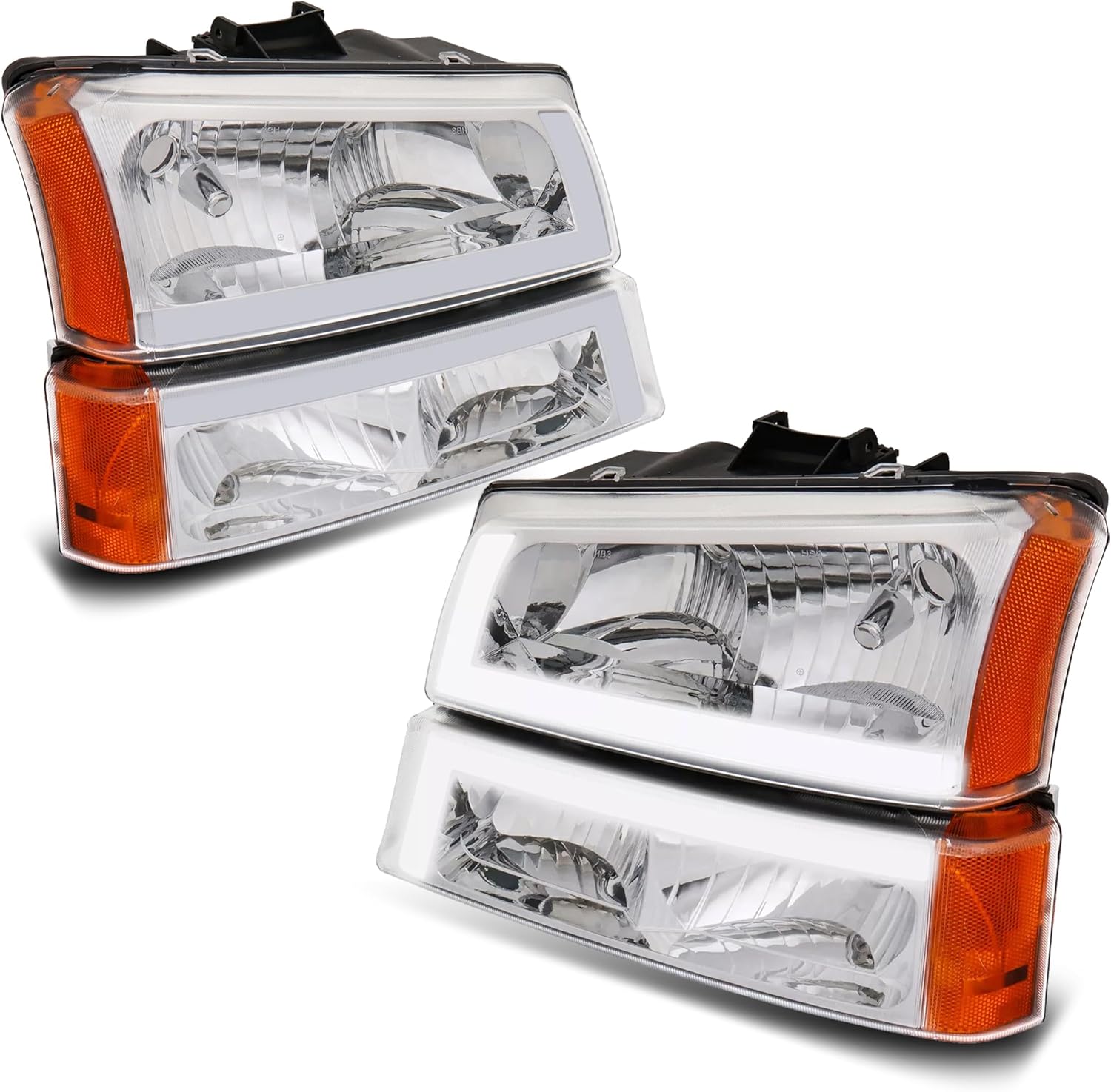 DRL Headlight Assembly for 2003-2006 Chevy Avalanche & Silverado