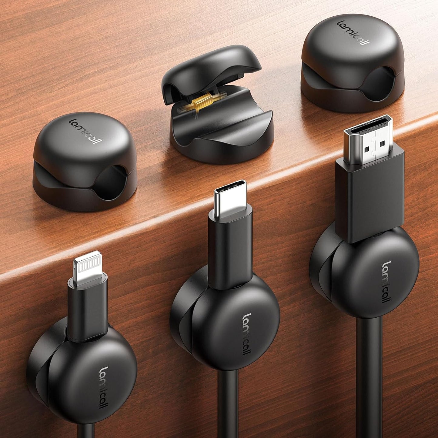 Lamicall Cable Clips - Desk Cord Organizer