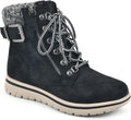 Women's Hearty Cushioned Hiker Ankle Boots - Knit Collar Comfort