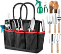 Heavy Duty Gardening Hand Tools Set with Organizer Bag for Gardeners