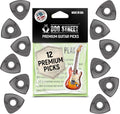 Thin Axe Cut Guitar Pick Pack of 12 - Ergonomic, Non-Slip Thin Picks