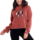 chicka-d Women's Campus Cropped Hoodie - Game Day Staple