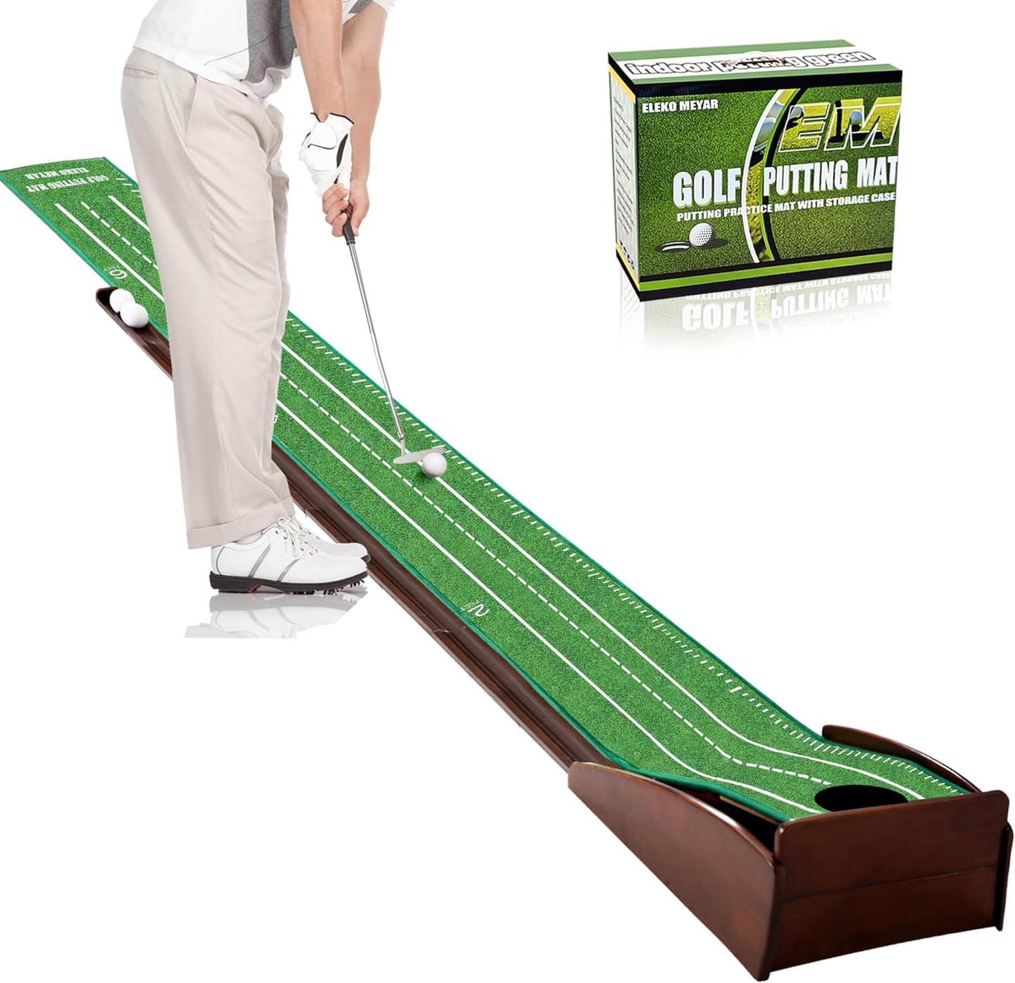 Putting Green Indoor Golf Mat for Practice by Eleko Meyar