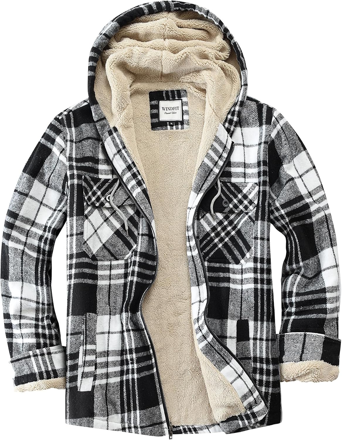 Women's Full Zip Fleece Flannel Jacket for Cozy Comfort
