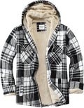 Women's Full Zip Fleece Flannel Jacket Plaid Sherpa Lined Jacket Shoes