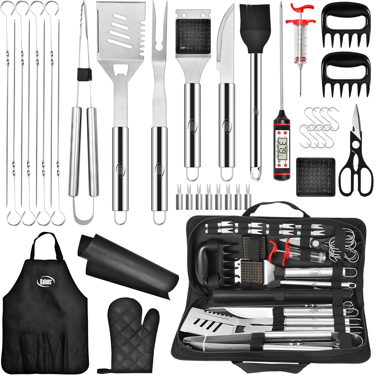 Kaluns BBQ Accessories Complete Grill Set for Outdoor Cooking