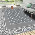 Pauwer Waterproof Outdoor Rug 8x10 - Reversible Patio & Camping Mat