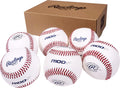 RAISED SEAM Practice Baseballs 6 Count - Durable, Game-Like Grip