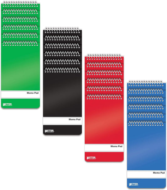 24 Pack Spiral Memo Pads, 3x5 inches, College Rule