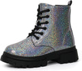 Girls Ankle Boots Lace Up Combat Boot Side Zipper - Versatile Kids on