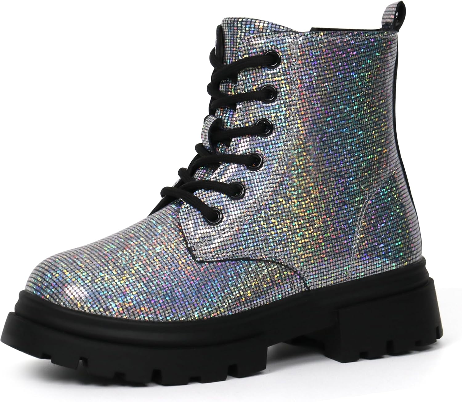 starmerx Girls Ankle Boots Lace Up Combat Boot for Kids