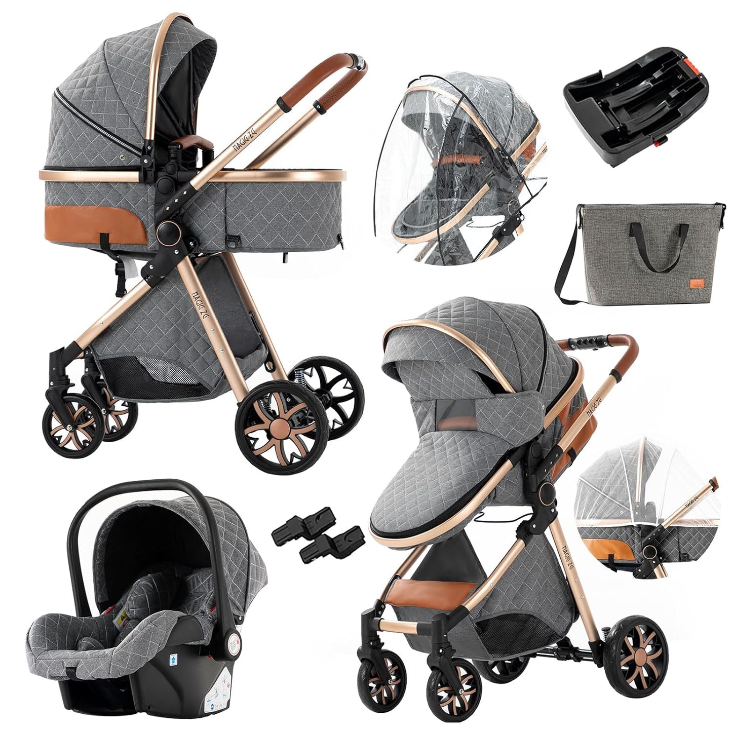 3 in 1 Baby Travel System Convertible Stroller for Newborns