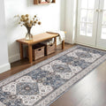 Washable 3x10 Runner Rug - Non Slip Vintage Tribal Hallway Runner